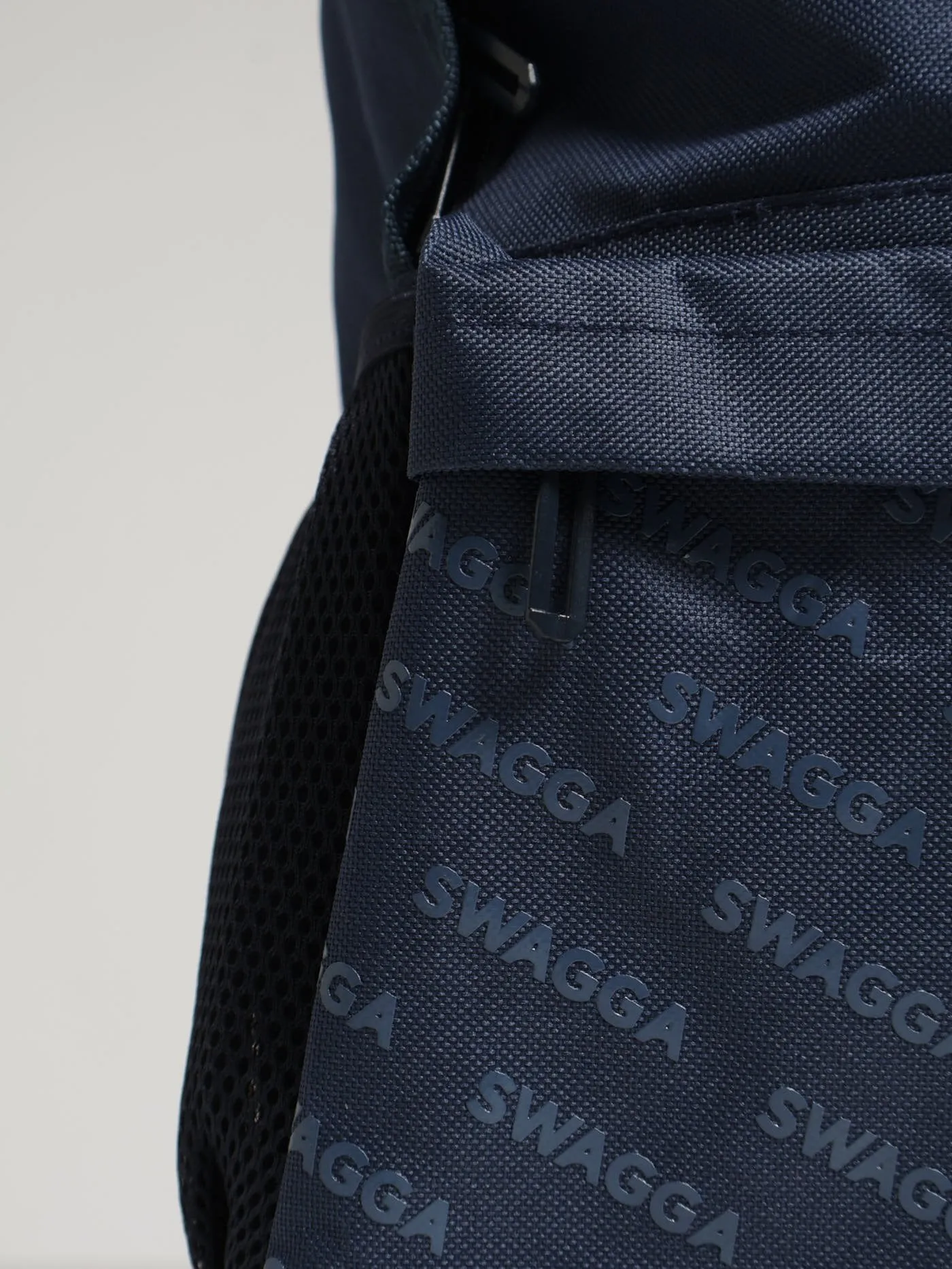 Front Pocket Mono Print Backpack - Navy
