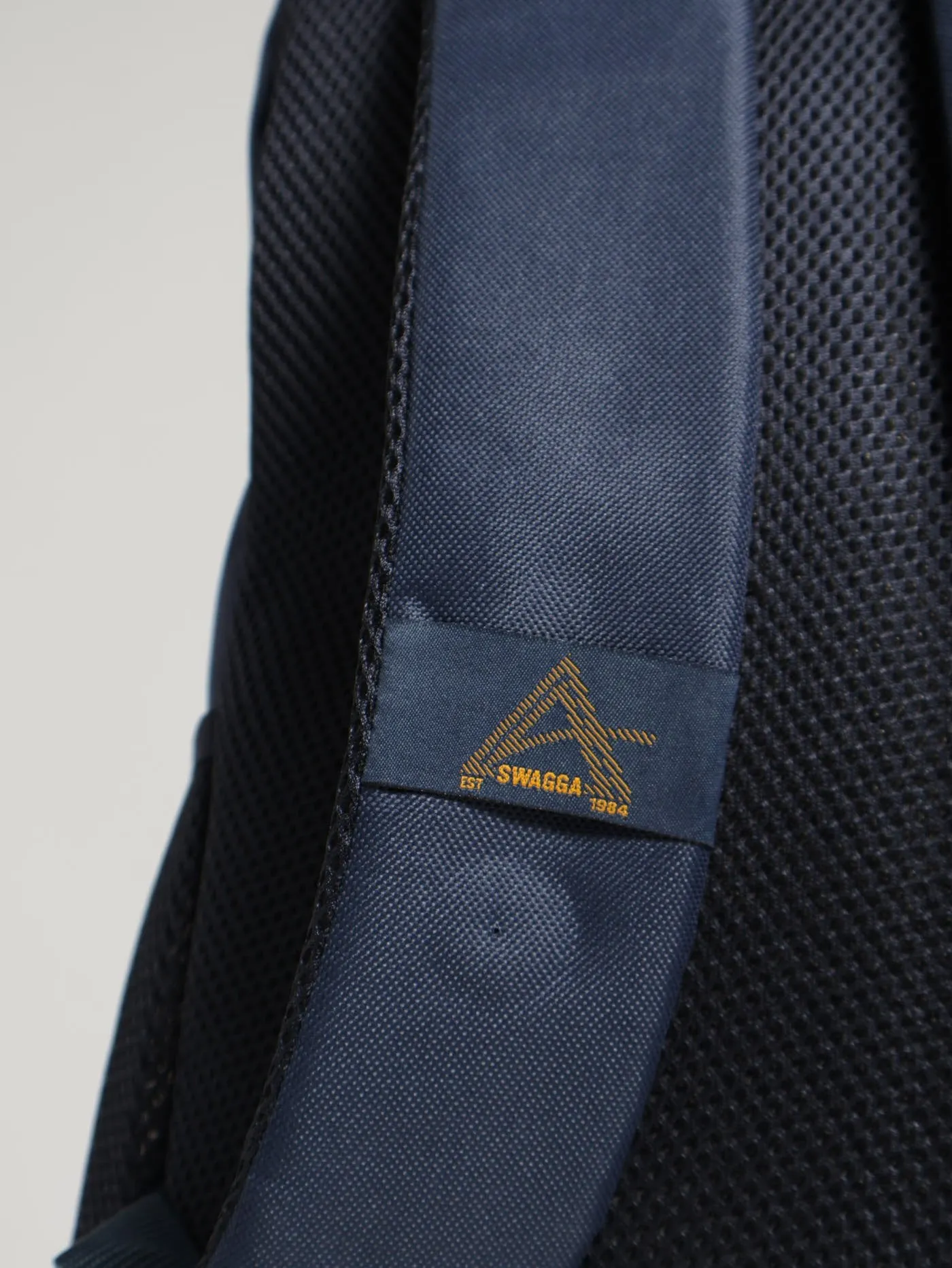 Front Pocket Mono Print Backpack - Navy