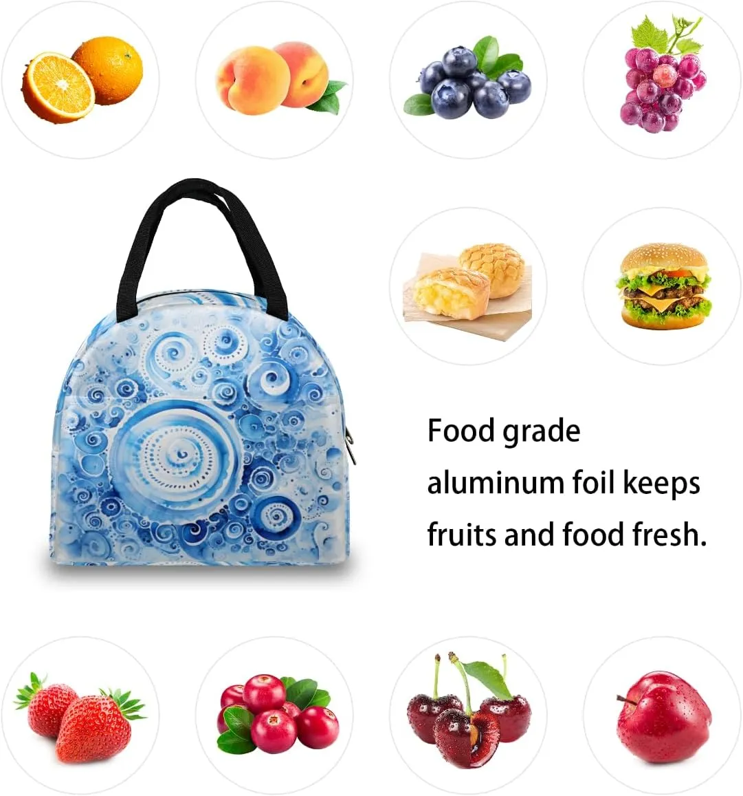 Fun Romance Design Lunch Tote Bag Reusable Insulated Bags Waterproof Adult Portable Meal Cooler Pack for Women Men Picnic Office Work Travel