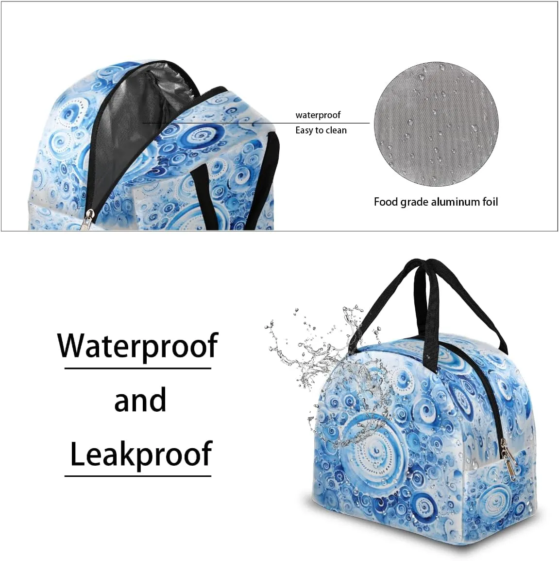Fun Romance Design Lunch Tote Bag Reusable Insulated Bags Waterproof Adult Portable Meal Cooler Pack for Women Men Picnic Office Work Travel