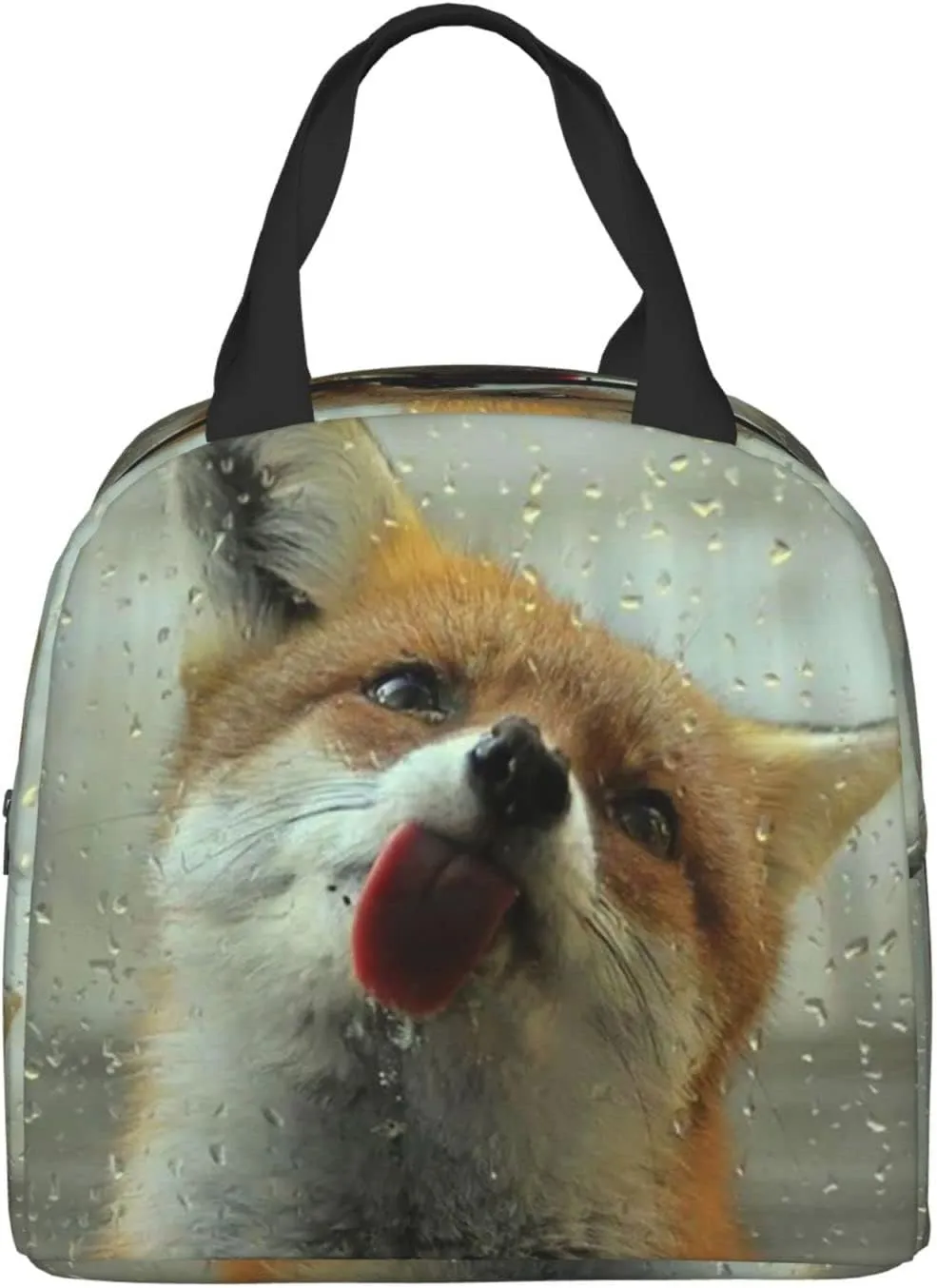 Funny 3d Fox Lunch Box Insulated Meal Bag Lunch Bag Reusable Snack Bag Food Container For Boys Girls Men Women School Work Travel Picnic