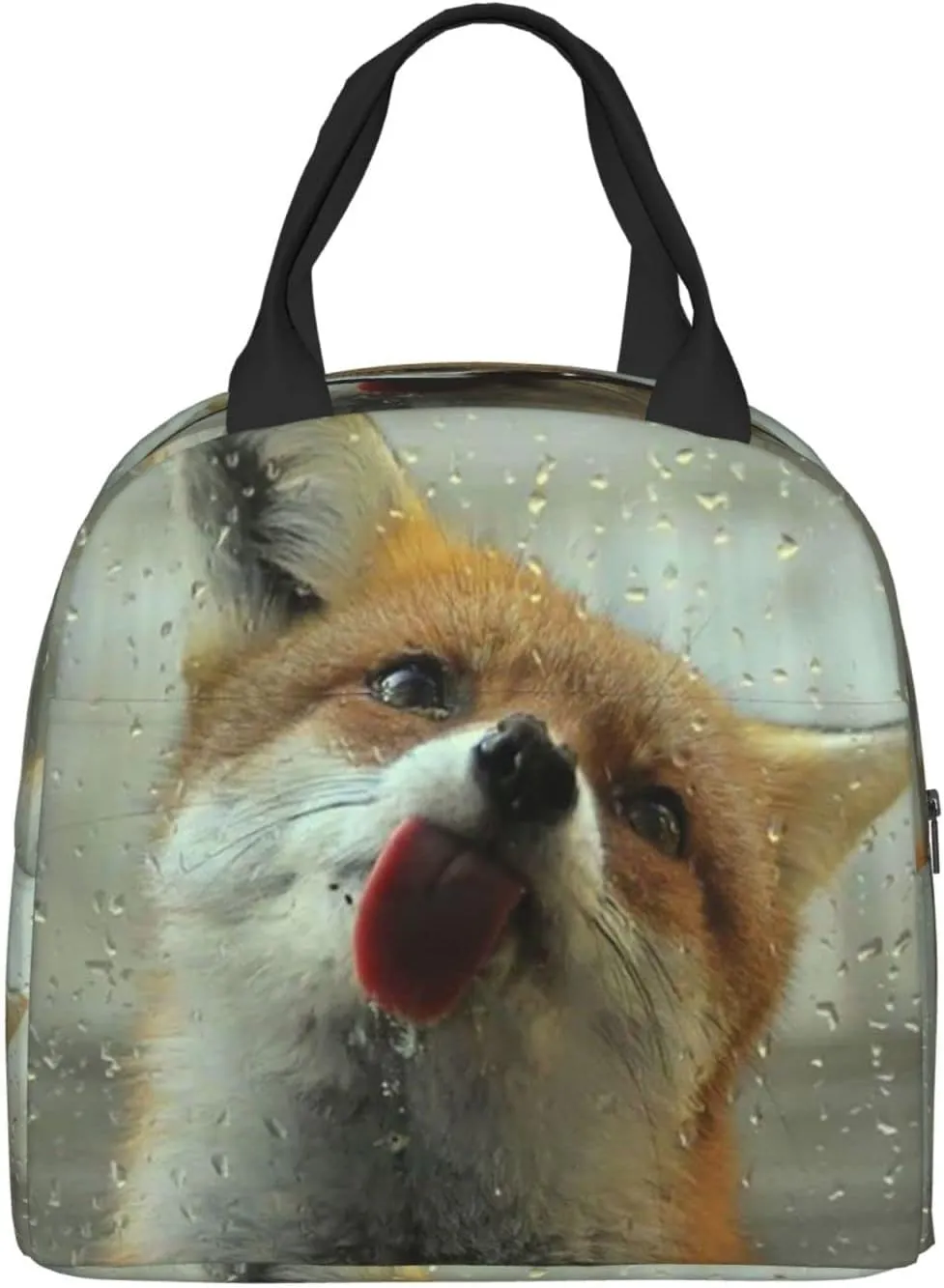 Funny 3d Fox Lunch Box Insulated Meal Bag Lunch Bag Reusable Snack Bag Food Container For Boys Girls Men Women School Work Travel Picnic