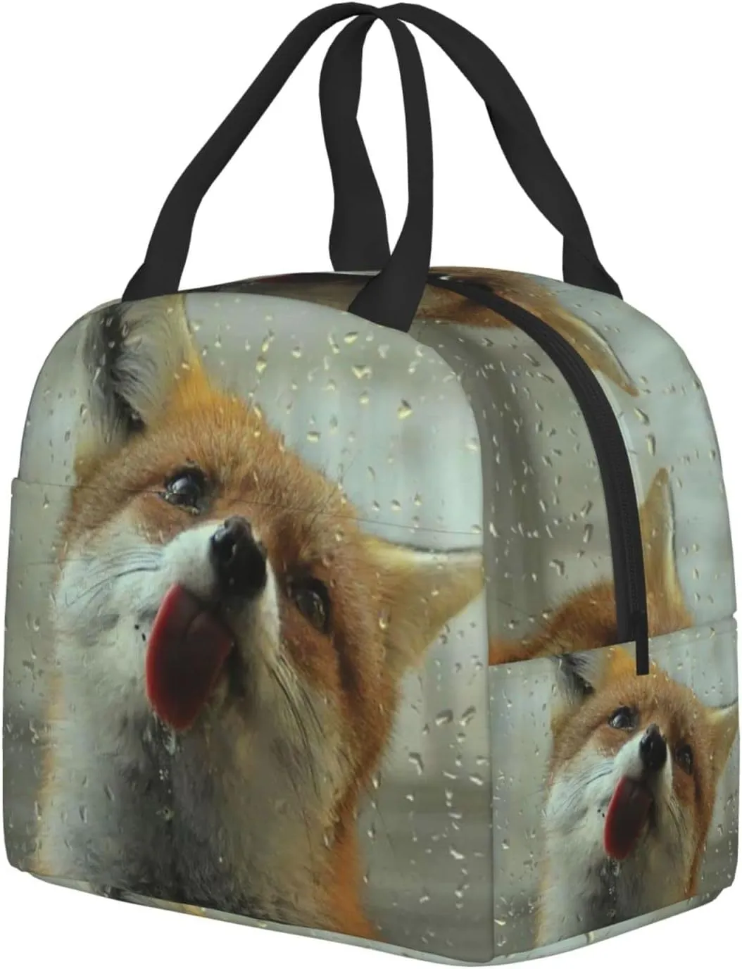 Funny 3d Fox Lunch Box Insulated Meal Bag Lunch Bag Reusable Snack Bag Food Container For Boys Girls Men Women School Work Travel Picnic