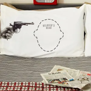 Funny 'Gun to the head' printed Headcase pillowcase