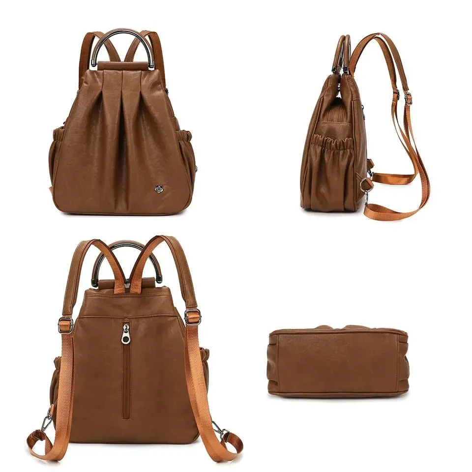Fusion Backpack for Women Luxury Designer Rucksack Retro Style  Multi-Functional Travel Bag