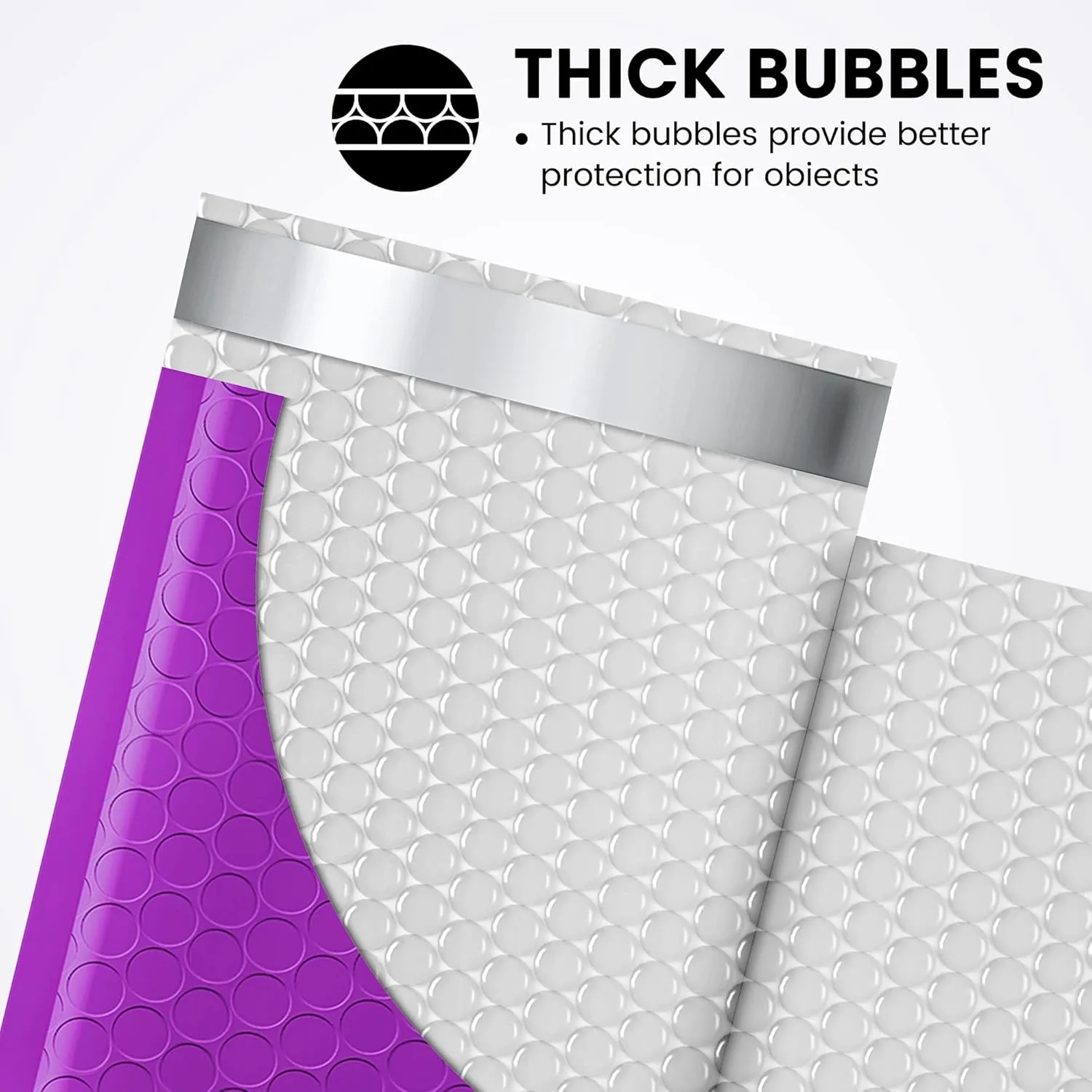 Fuxury Bubble Mailers 4x8 Inch Purple 200 Pack Padded Envelopes Usable Size 4x7" Thick Mailing Envelopes Bubble Opaque Padded Mailers Shipping Bags for Mailing Jewelry Makeup Small Business#000