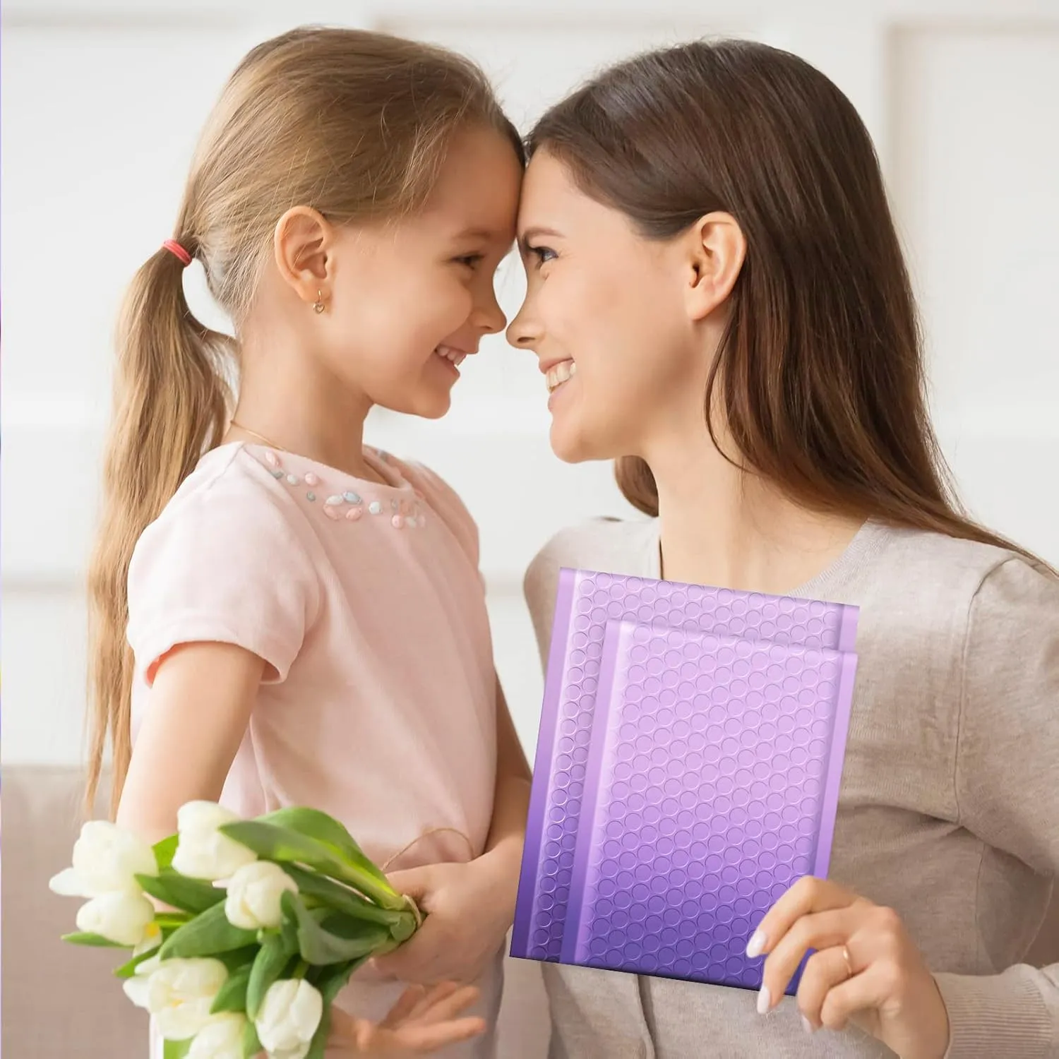 Fuxury Opaque Bubble Mailers 6x10 Inch 100 Pack Gradient Purple Cute Design Padded Envelopes Strong Adhesion Pattern Bubble Shipping Envelopes for Mailing Jewelry, Makeup #0 Thick Bubble Padded Mailer