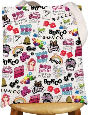 G2TUP Bunco Tote Bag Bunco Dice Gifts Bunco Queen Gifts Bunco Party Bag Bunco Night Shoulder Bag