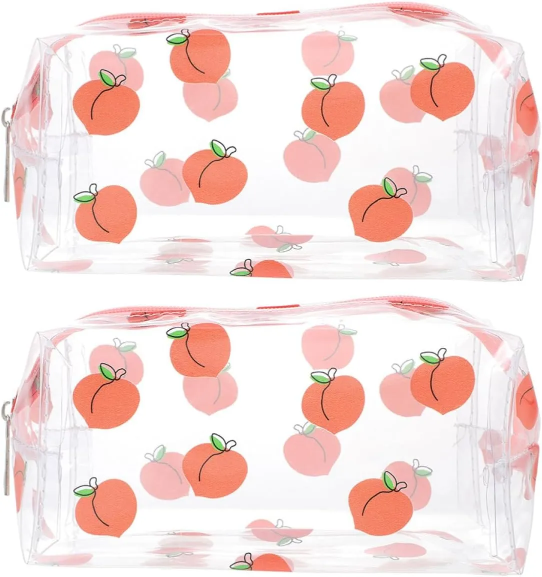 GALPADA 2pcs Clear Makeup Bag Toiletry Storage Container for Travel Lightweight Brush Organizer Women the Go