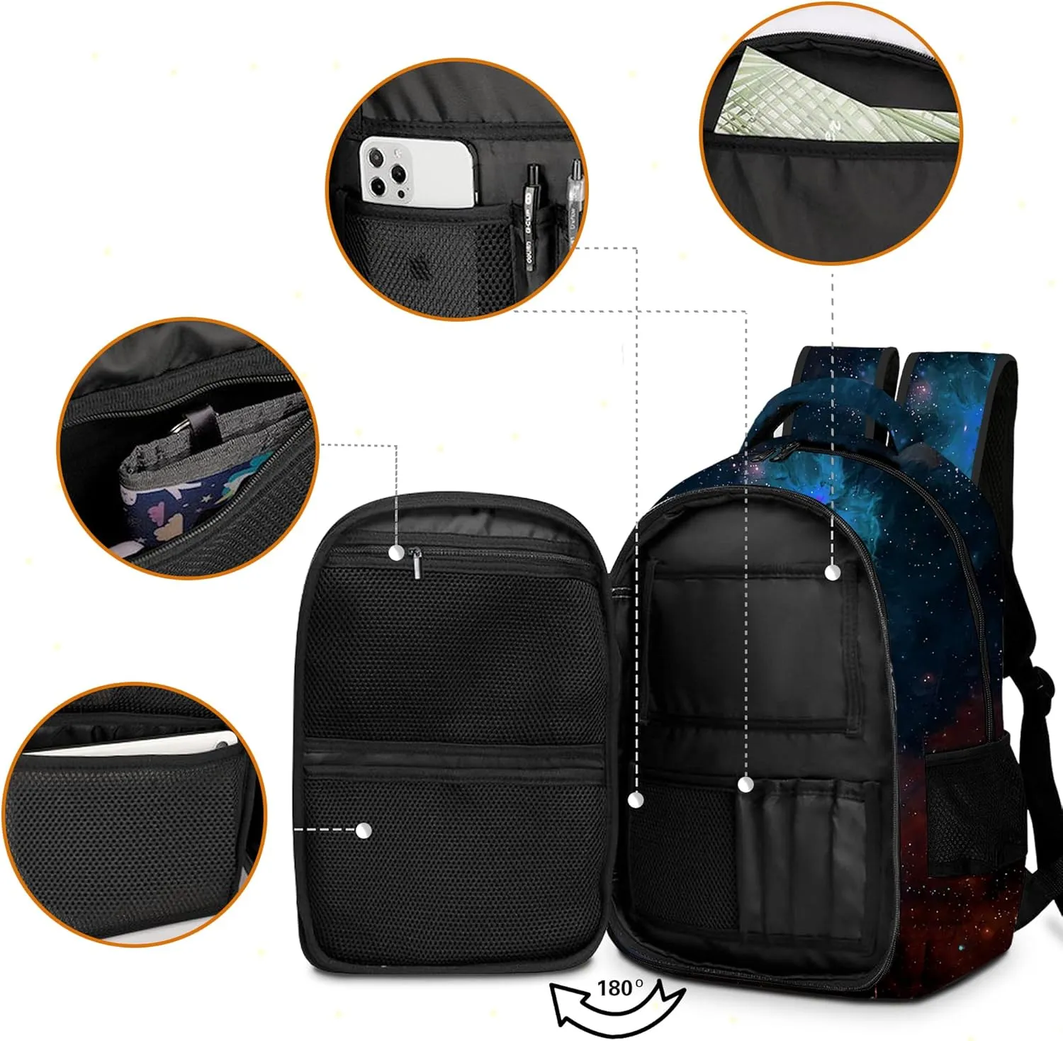 Game Backpack Set for Boys, Gaming Backpack 3 Pack, Boy Backpack Lunch Box, and Pencil Bag for Kids Teens Elementary Middle School， Large Capacity Game School Bag 17" Travel Back Pack
