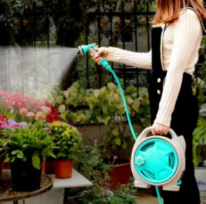 Garden Hose Reel Portable Set Agricultural Car Wash Hose Retractable Reel Pressure Washer Hose Reel