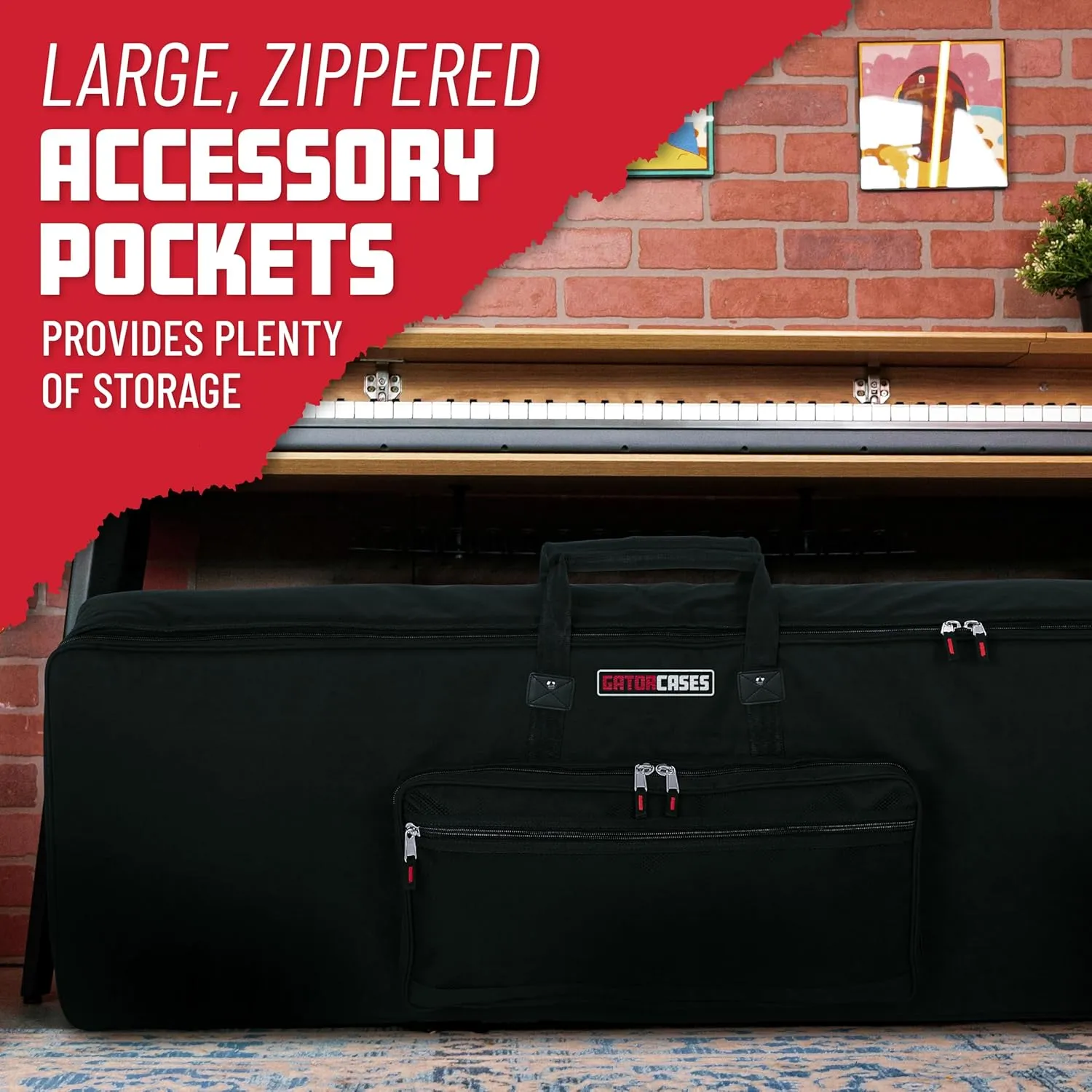 Gator Cases GKB Series 88-Note Padded Keyboard Gig Bag, (GKB-88)