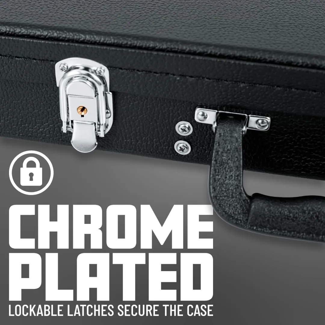Gator Cases Hard-Shell Wood Case for Standard Electric Guitars, Fits Fender Strat/Tele Style (GWE-ELEC)