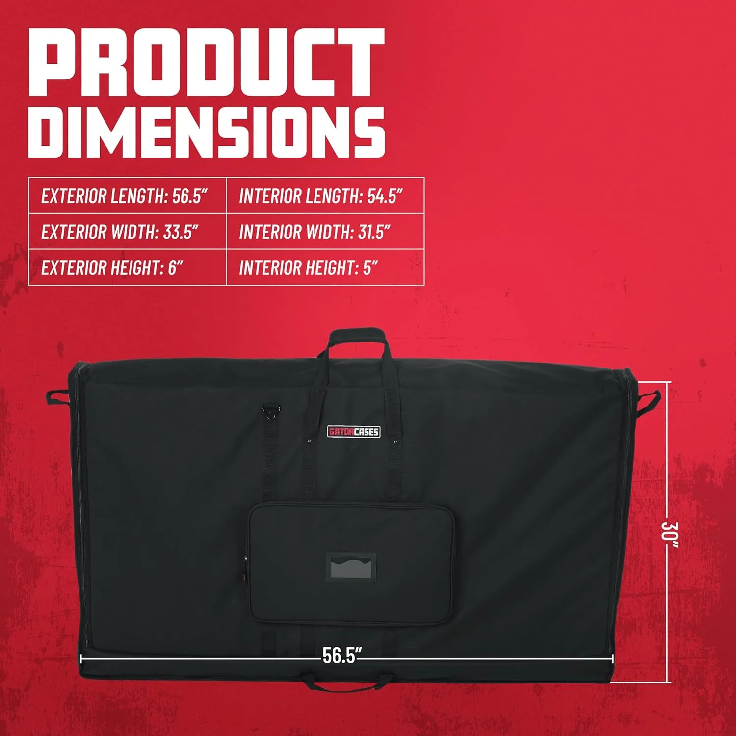 Gator Cases Padded Nylon Carry Tote Bag for Transporting LCD Screens, Monitors and TVs, 60" Screen Size (G-LCD-TOTE60)