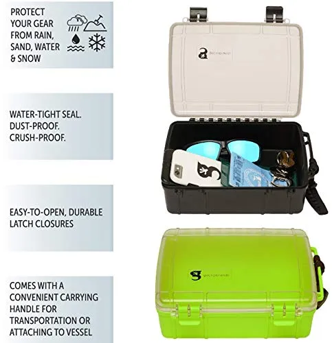 Geckobrands Waterproof Dry Box, Dual Latch