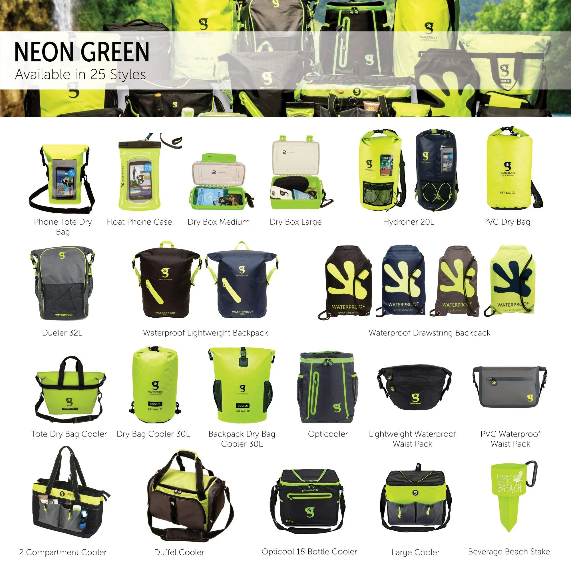 Geckobrands Waterproof Dry Box, Dual Latch