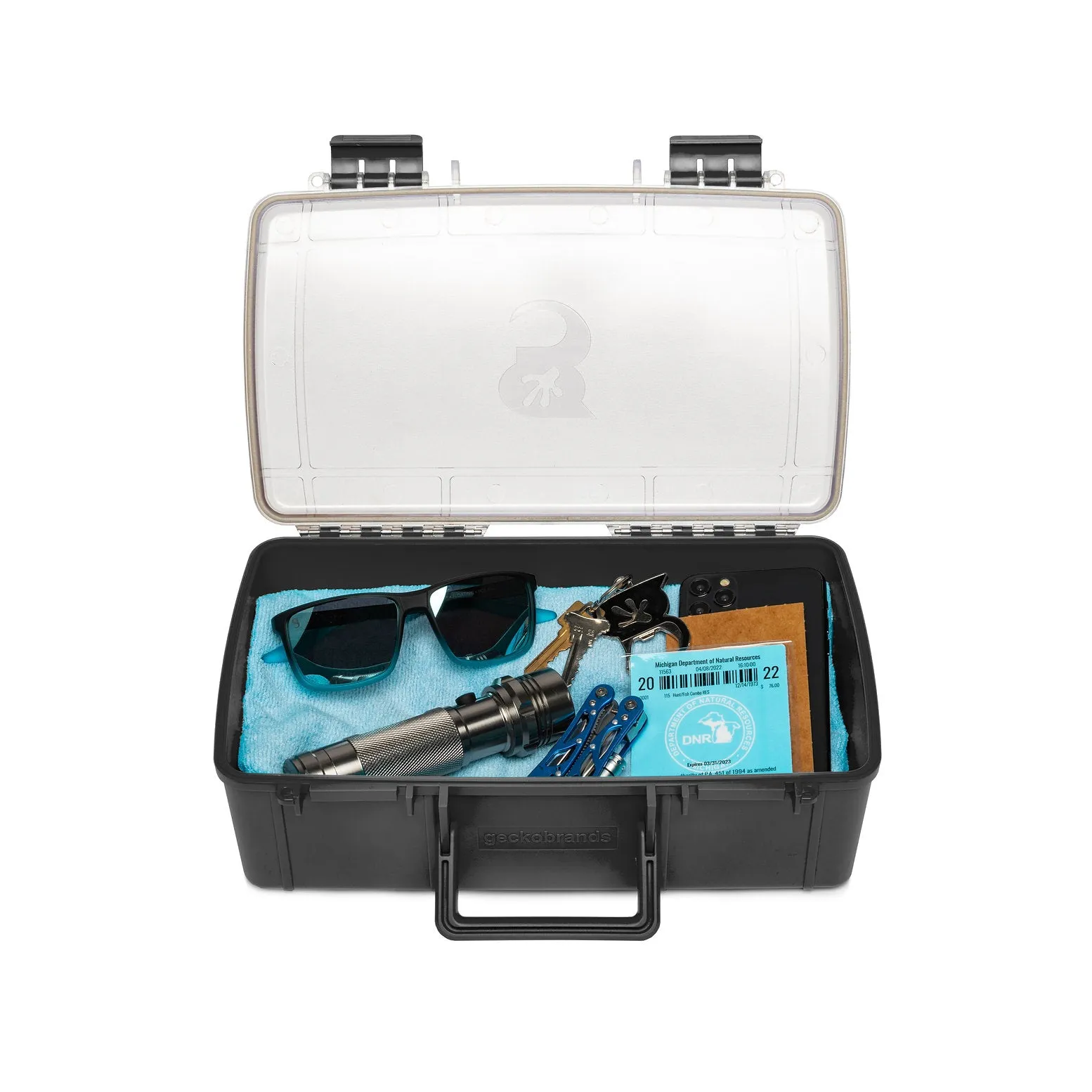 Geckobrands Waterproof Dry Box, Dual Latch