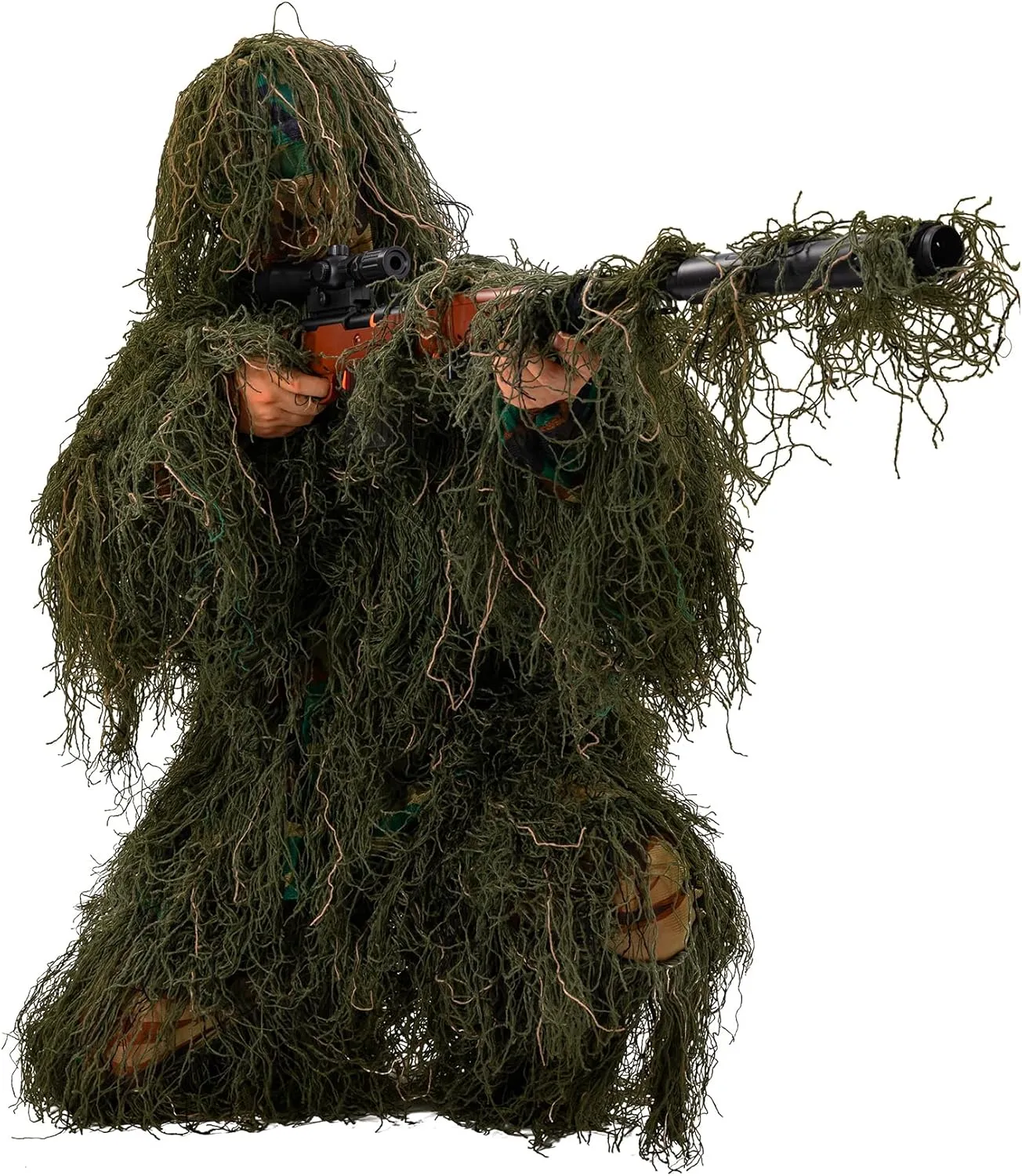 Ghillie Suit for Men, Gilly Suit for Adults Camo Hunting Clothes 3D Woodland Camouflage Suits for Hunting