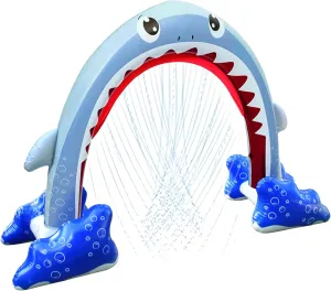 Giant Shark Sprinkler Shark Inflatable Spray Toy Inflatable Sprinkler Arch Inflatable Water Arch Toy Suitable 3-14 Years Old Kids to Play Outdoors on The Lawn in Summer Enjoy Playing in The Water