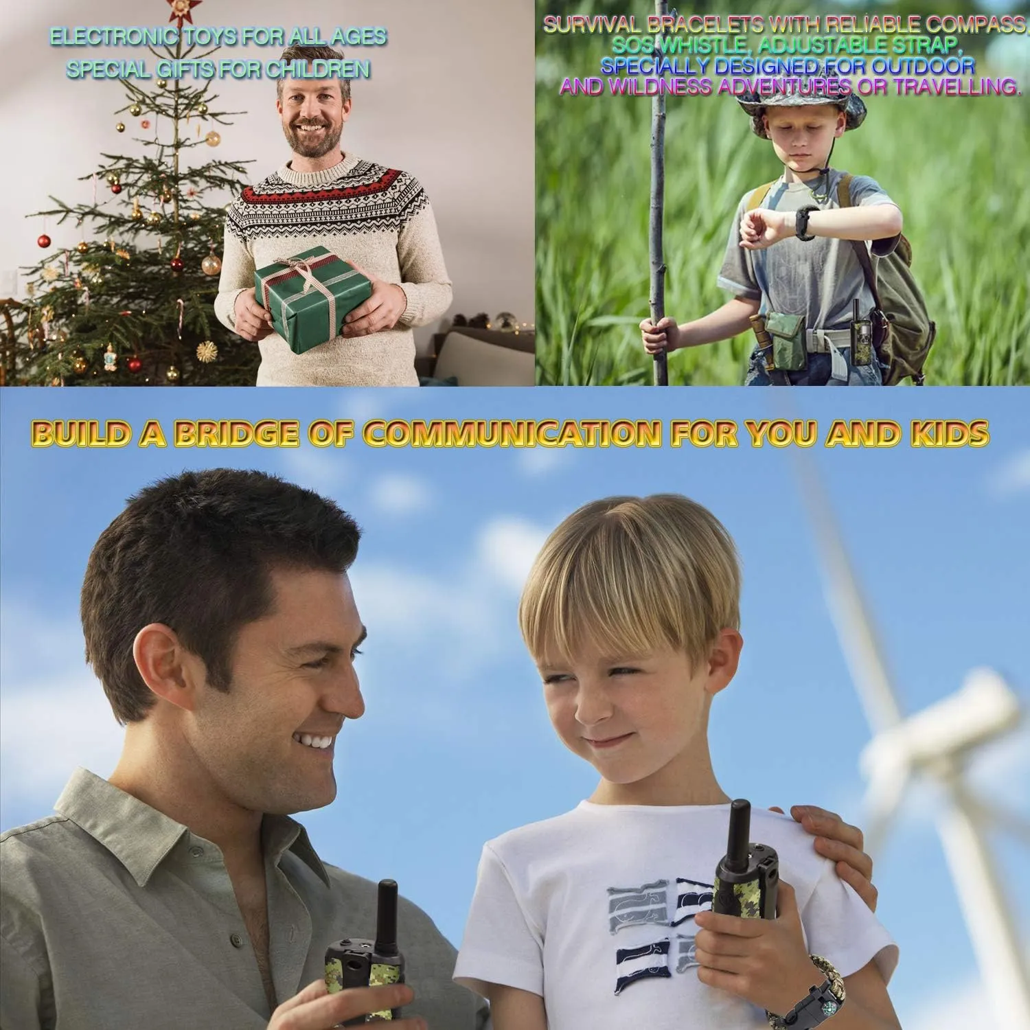 Gifts for Kids Aged 5-12 Boy Toys Kids Walkie Talkies 22 Channel 2 Way Radio 3 Miles Long Range fit Outdoor Adventure Hunt Game Camp Toys for Boys 6 7 8 9 Years Old Gifts for Boys