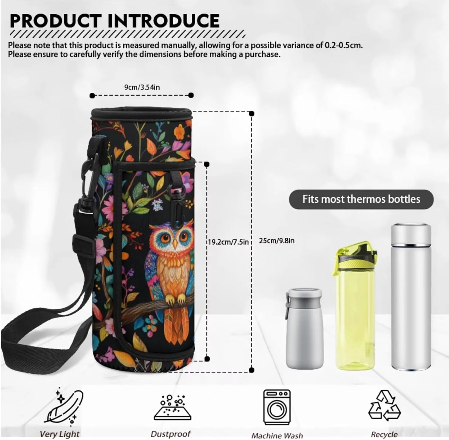 Girls Backpack and Lunch Box Set Owl Kids Backpack Elementary School Floral Bookbag and Lunch Box Set for Girls 4-in-1 Back to School Gifts Bag with Detachable Lunchbag