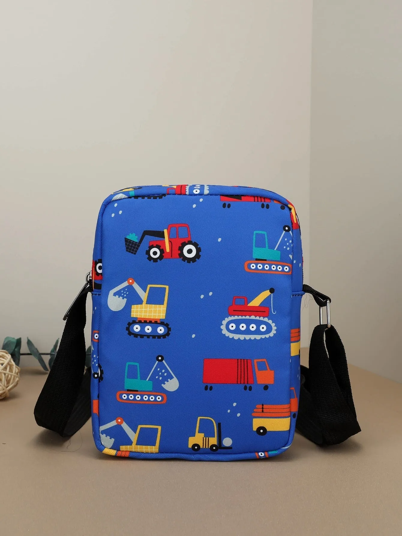 Girls Random Heart & Unicorn Pattern Zipper Square Bag - FD