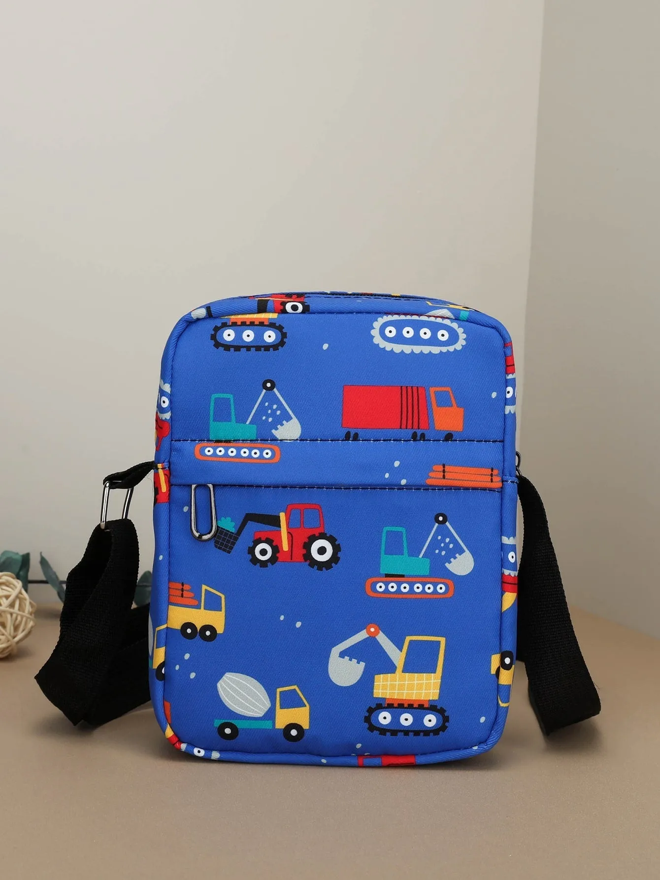 Girls Random Heart & Unicorn Pattern Zipper Square Bag - FD