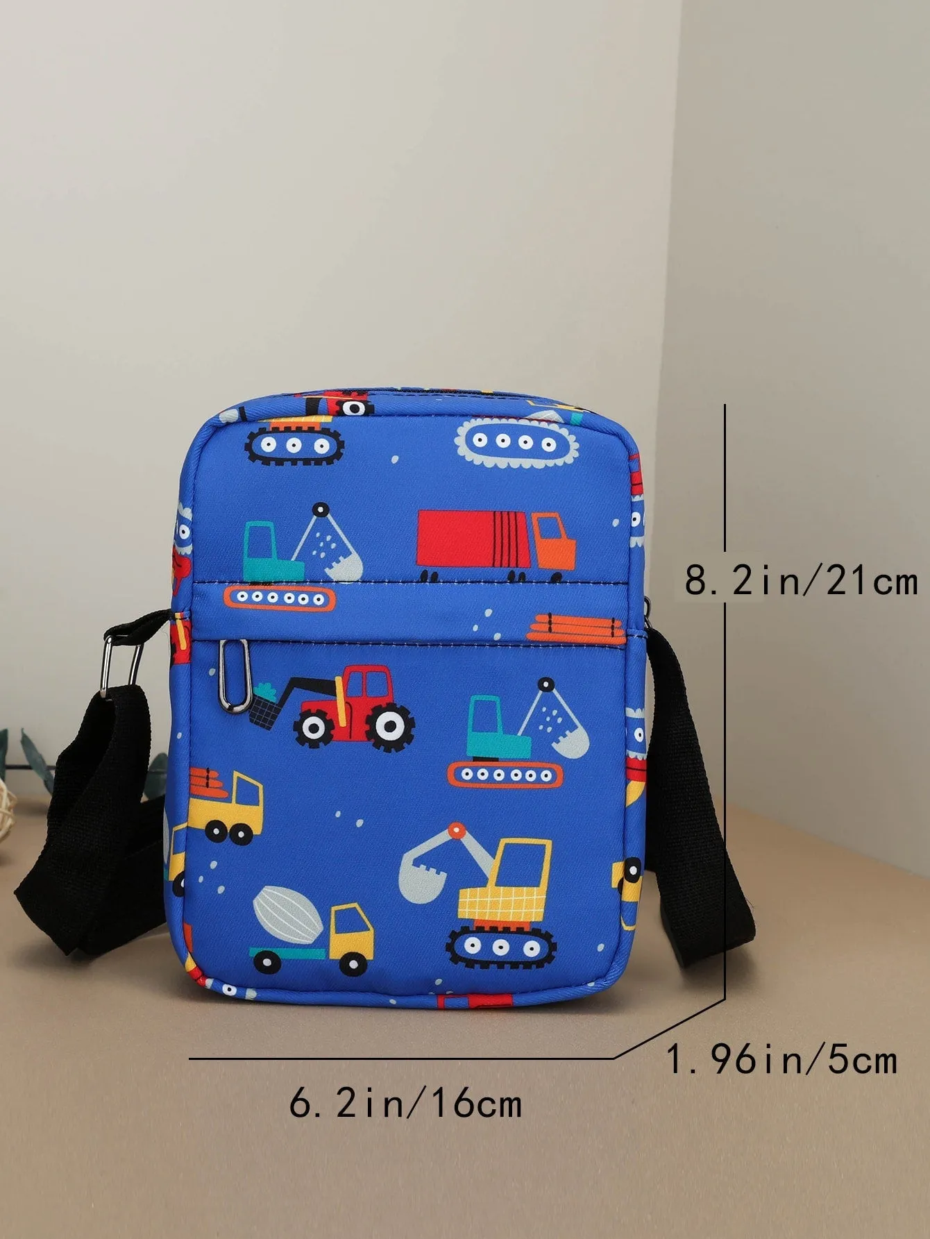 Girls Random Heart & Unicorn Pattern Zipper Square Bag - FD