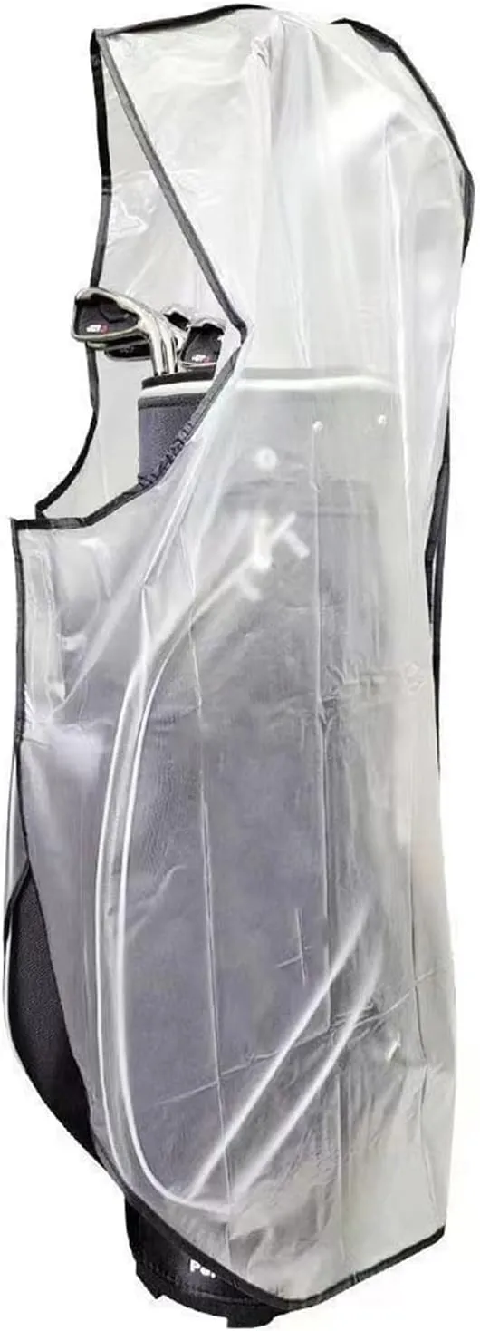 Golf Bag Rain Cover, Rainproof Waterproof Dust-Proof Wear-Resistant Transparent Rainproof Cover Heavy Duty Club Bags Raincoat for Golf Bag