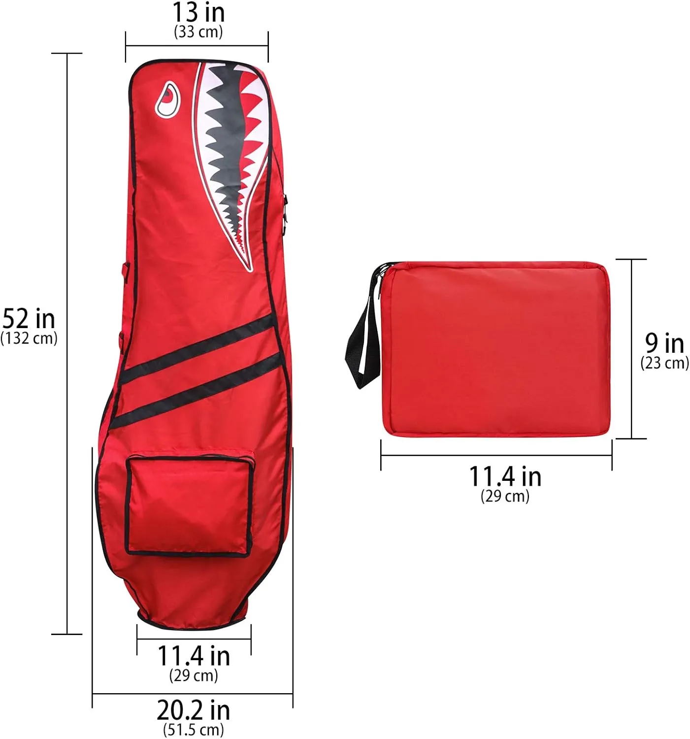 Golf Bag Rain Covers Golf Rain Bag Dustproof Waterproof Foldable Golf Protection Accessories Multi Color with Shark Design