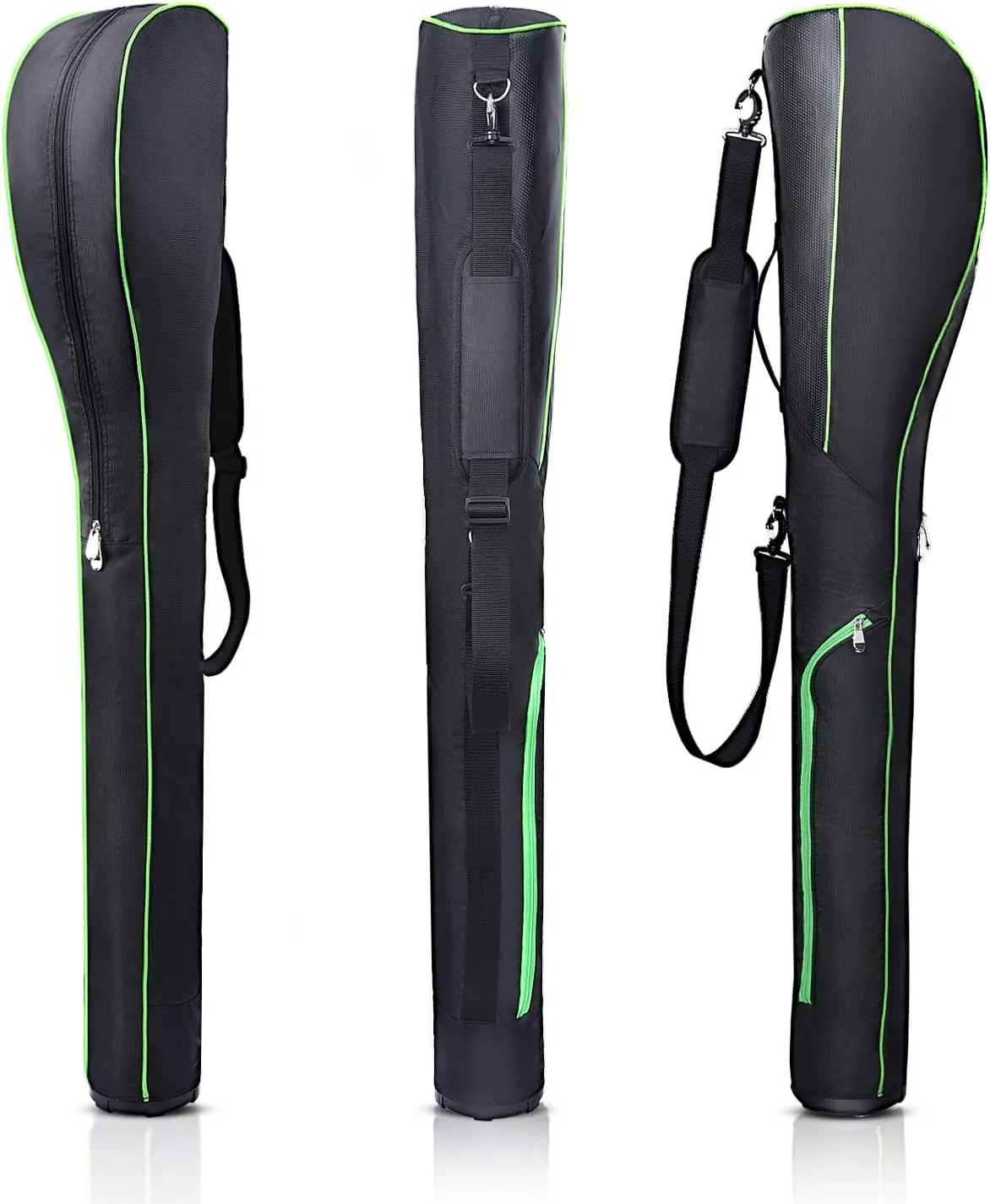 Golf Club Travel Case Gun Bag Foldable with Hard Base,Driving Range Mini Course Practice Lightweight Golf Sundy Carry Bag for 7 Clubs