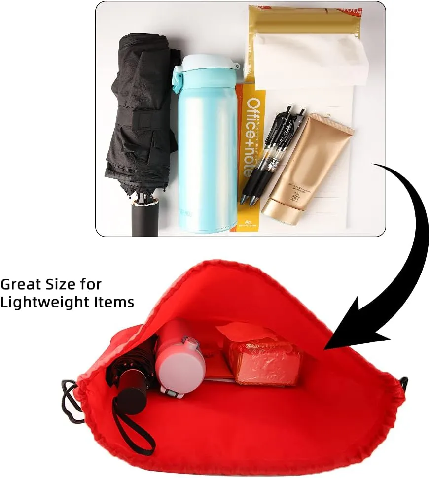 GoodtoU Drawstring Bags Bulk, 60 Pcs Draw String Bags Cinch Bag Drawstring Gym Bag Sackpack Drawstring Backpack for Women Men, Red