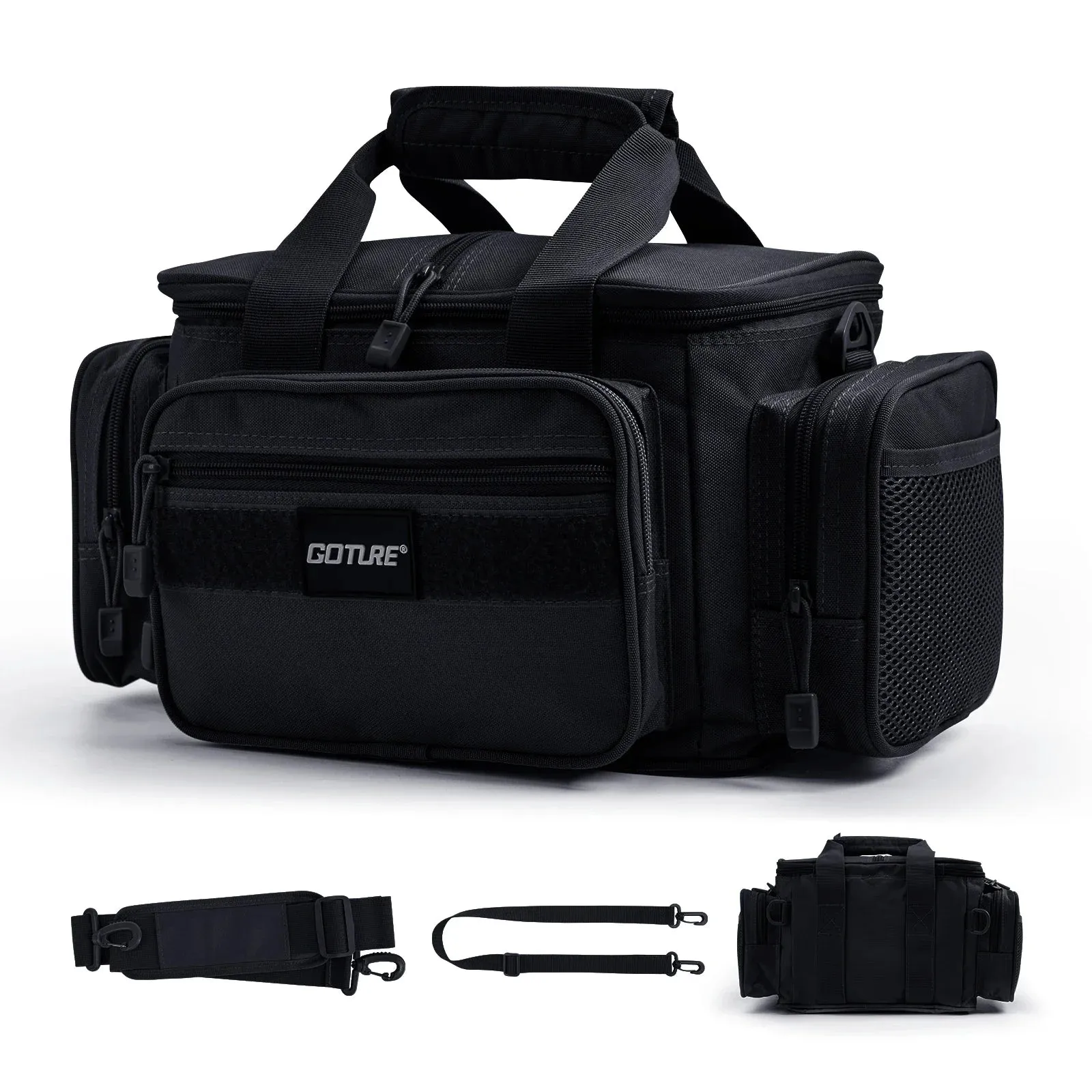 Goture Fishing Tackle Bags 38*23*19cm Shoulder Bag High capacity 600D Oxford cloth Outdoor Cycling Backpack Camping Picnic Bag