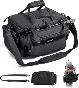 Goture Fishing Tackle Bag,Soft Side 600D Water-Resistant Cross Body Sling Fishing Bag,Waist Pack Freshwater Saltwater Gear Storage,Tactical Bags Outdoor,Store 4 3700 Tackle Boxes, 18.9"x11.02"x9.06"