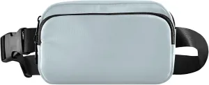 Grey Blue Fanny Belt Bag Waist Packs Crossbody Bags Bum Bag for Running Hiking Travel Workout Adjustable Strap for Women Men