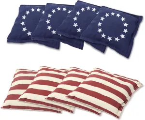 GSE Games & Sports Expert Set of 8 Premium Weather Resistant Cornhole Bags. Regulation Size and Weight Bean Bags for Cornhole Toss Games (Several Styles Available)