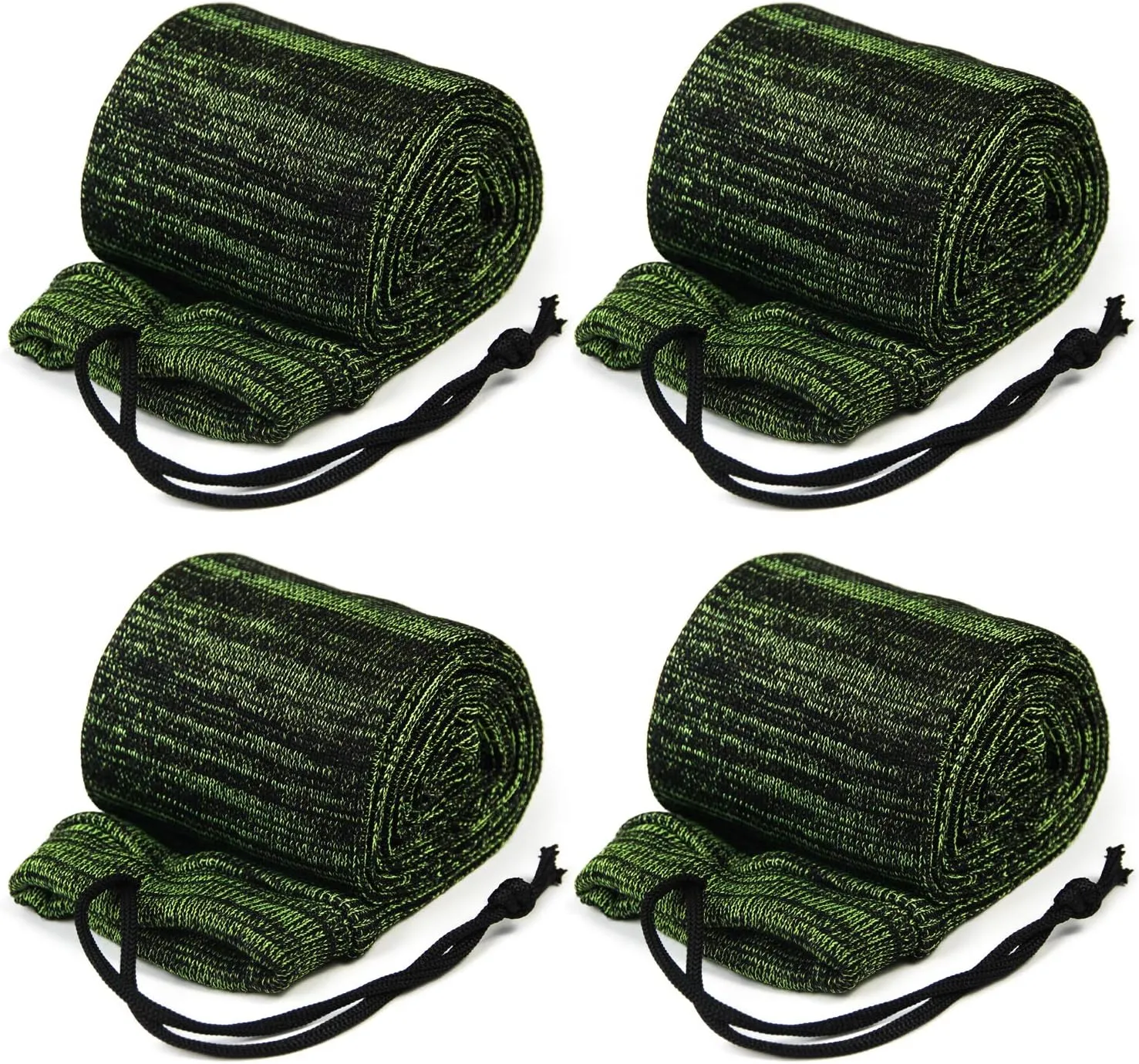 GUGULUZA 4-Pack Thick Gun Socks for Storage Rifle and Shotguns with or without Scope, Silicone-Treated, Drawstring Closure, 52 Inches