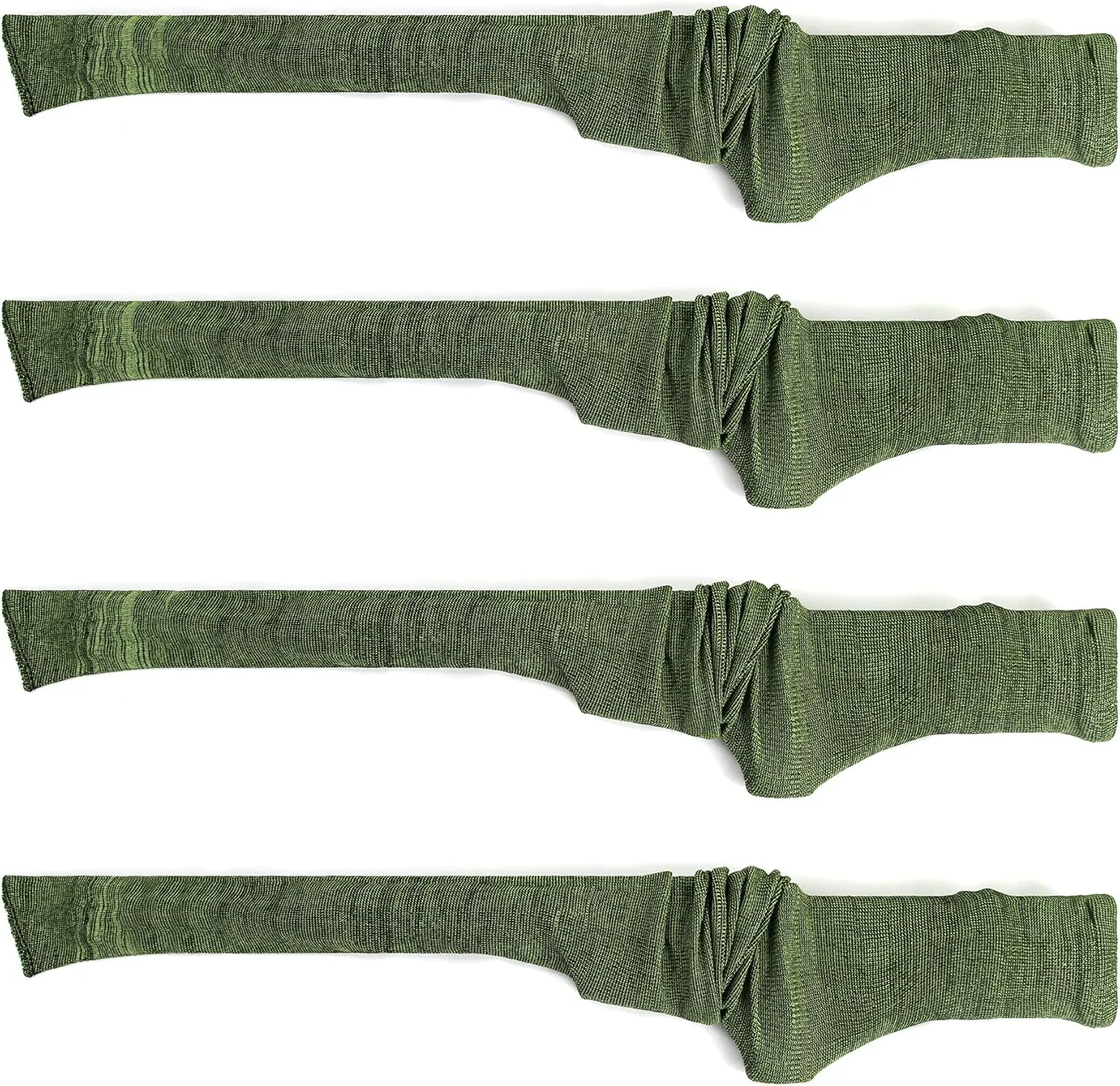 GUGULUZA 4-Pack Thick Gun Socks for Storage Rifle and Shotguns with or without Scope, Silicone-Treated, Drawstring Closure, 52 Inches
