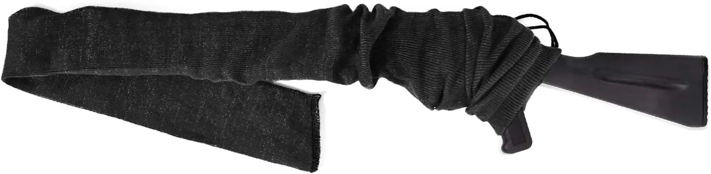 GUGULUZA 4-Pack Thick Gun Socks for Storage Rifle and Shotguns with or without Scope, Silicone-Treated, Drawstring Closure, 52 Inches
