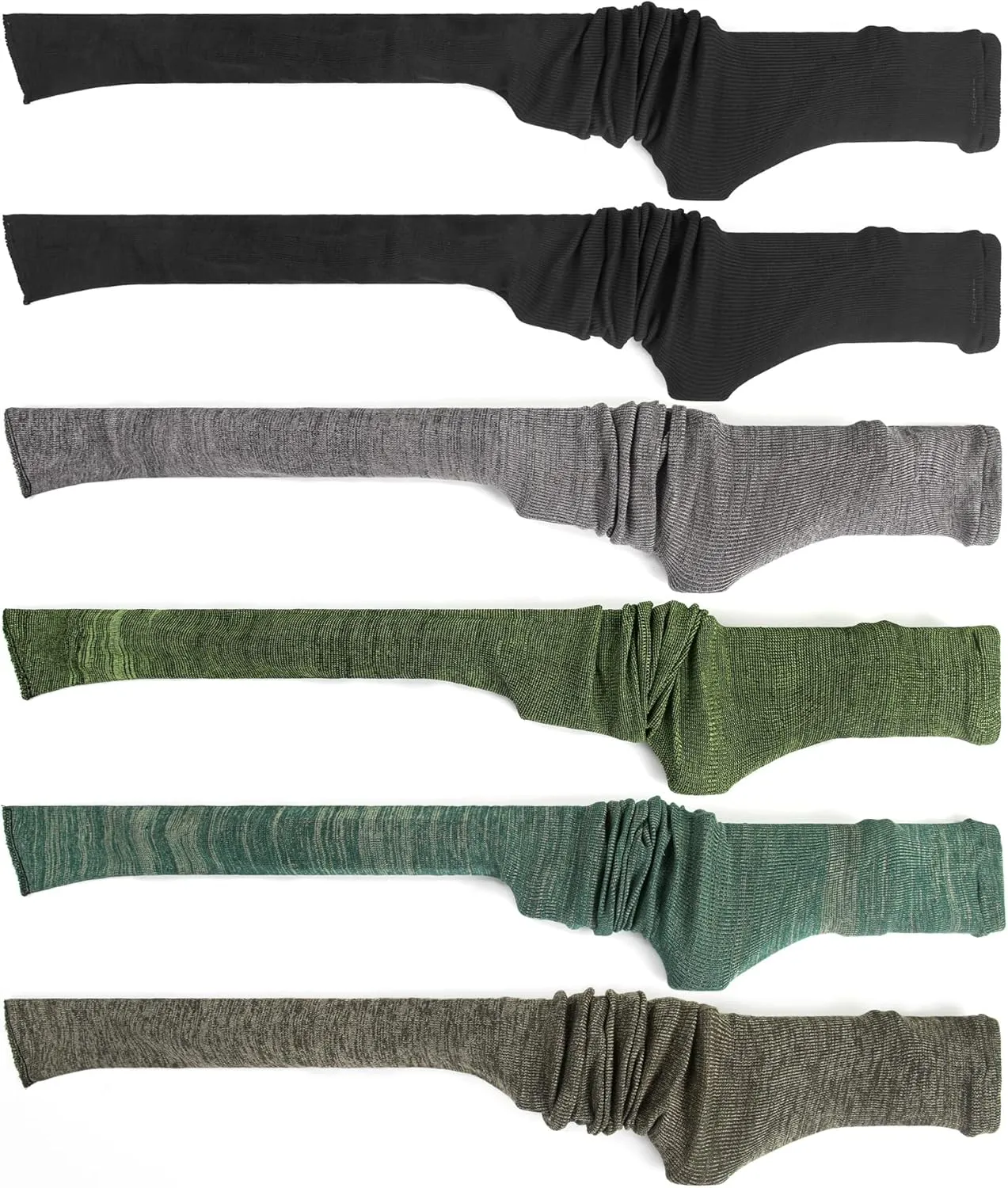 GUGULUZA 6-Pack Extra-Thick Gun Socks for Rifle and Shotguns, 54” Knit Silicone-Treated Rifle Sock Long Guns Sleeves for Storage