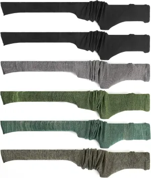 GUGULUZA 6-Pack Extra-Thick Gun Socks for Rifle and Shotguns, 54” Knit Silicone-Treated Rifle Sock Long Guns Sleeves for Storage