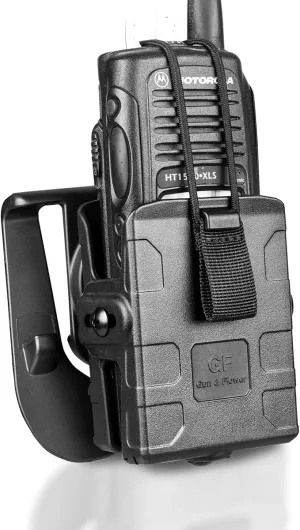 Gun & Flower Universal Tactical Radio Holster for Two-Way Walkie Talkies, Radio Pouch for Motorola, Kenwood, HYTERA Many Types, Law Enforcement Accessories, Adjustable Storage with 1 Pack
