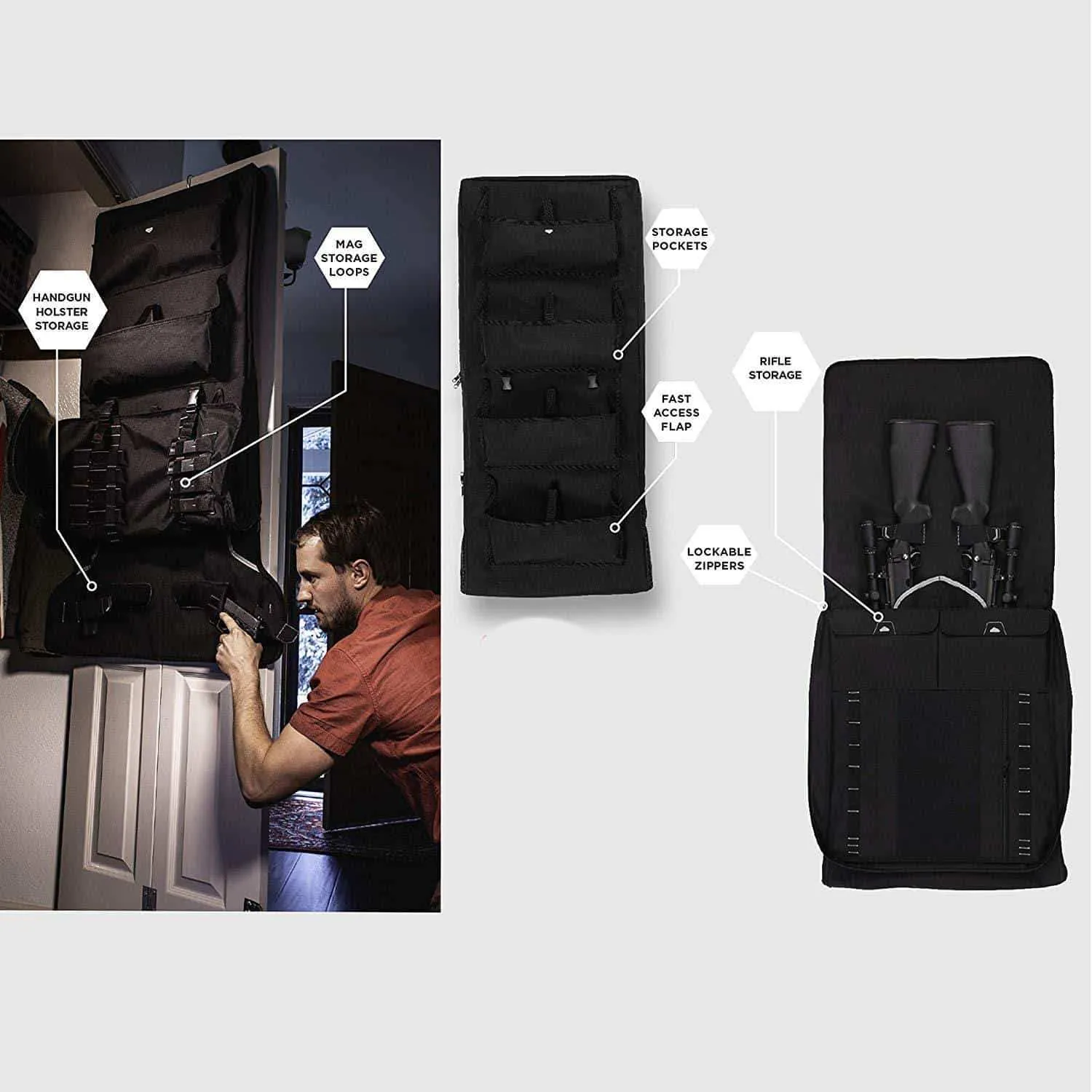 GUN CLOSET OVER THE DOOR STORAGE CASE By Allen