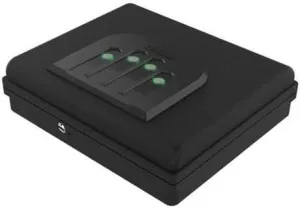 GunVault MicroVault XL Portable Handgun Safe with Patented No-Eyes Keypad and Security Cable (2 Pistol Capacity)