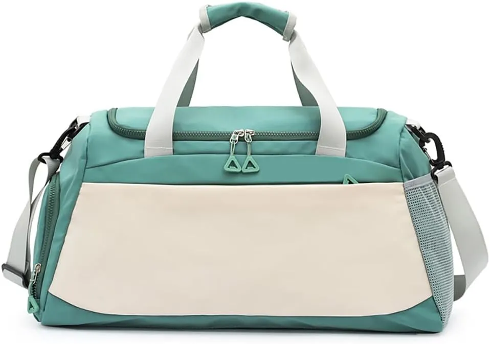 Gym Bag for Men&Women Travel Duffle Bag Crossbody Weekender Overnight Tote Bag Water Resistant Sports Workout Duffle Bag with Shoe Compartment (Green)