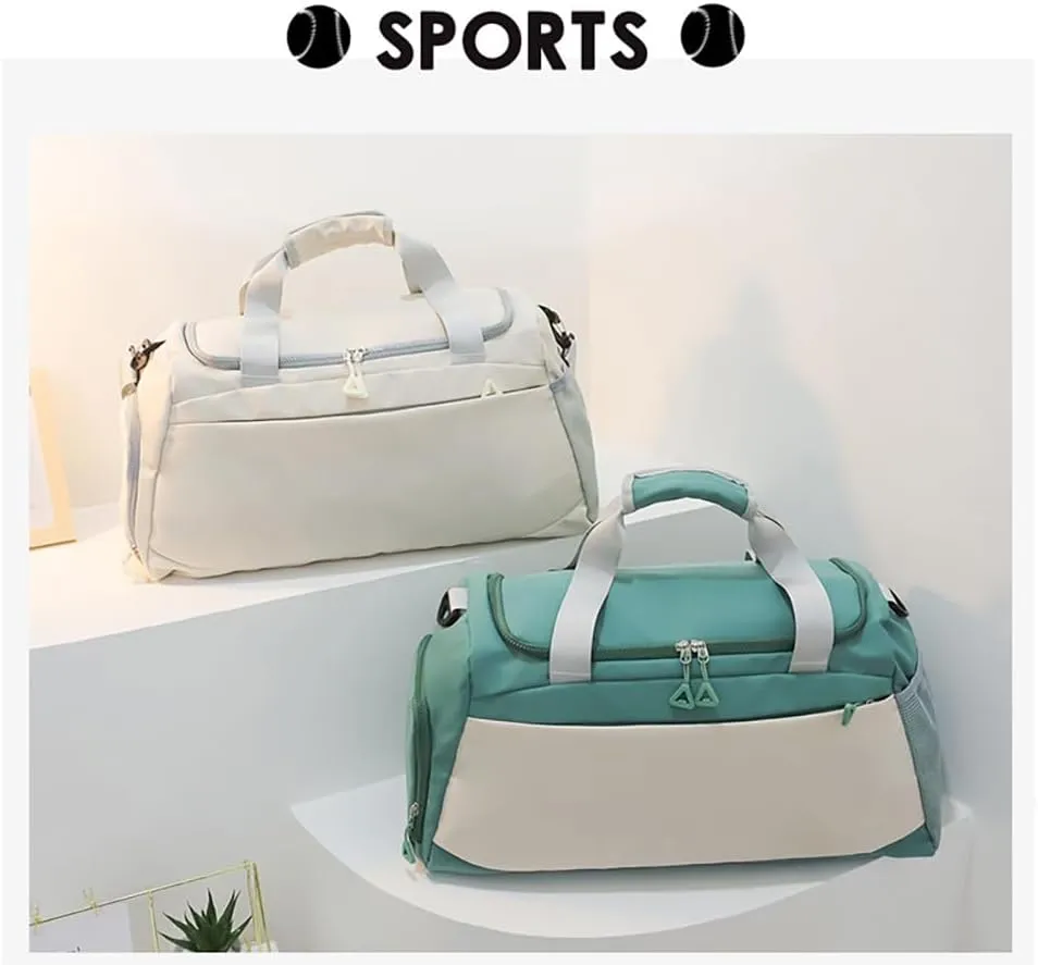 Gym Bag for Men&Women Travel Duffle Bag Crossbody Weekender Overnight Tote Bag Water Resistant Sports Workout Duffle Bag with Shoe Compartment (Green)