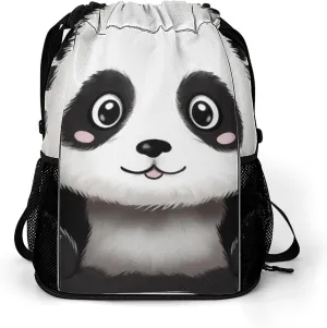 Gym Bag for Women Men Black And WhiteTravel Duffel Bag Large Capacity Sports Drawstring Backpack