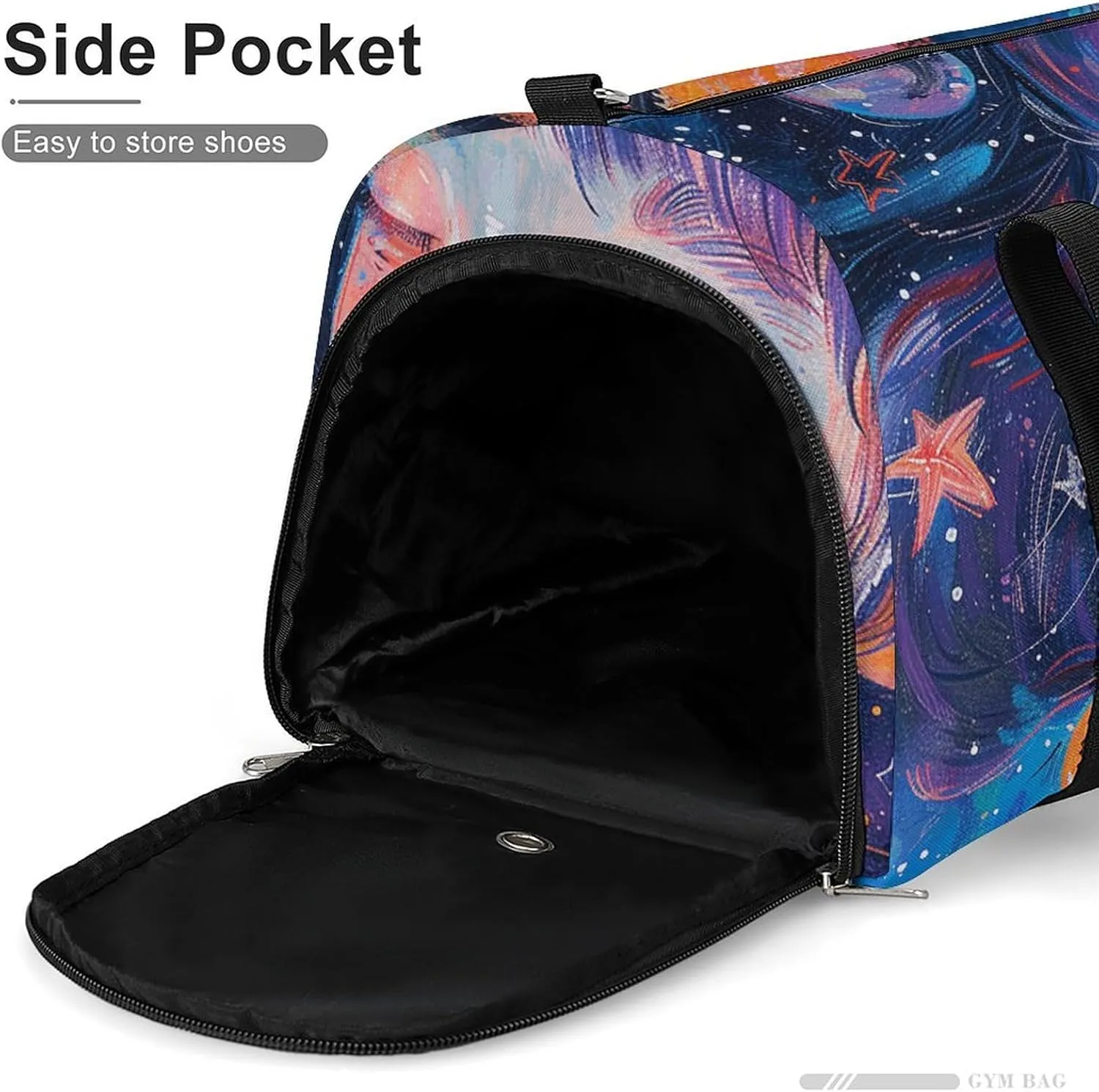 Gym Bags for Men Women Art Style Fantasy Duffle Bag Travel Overnight Bag with Shoe Compartment Tote Bags