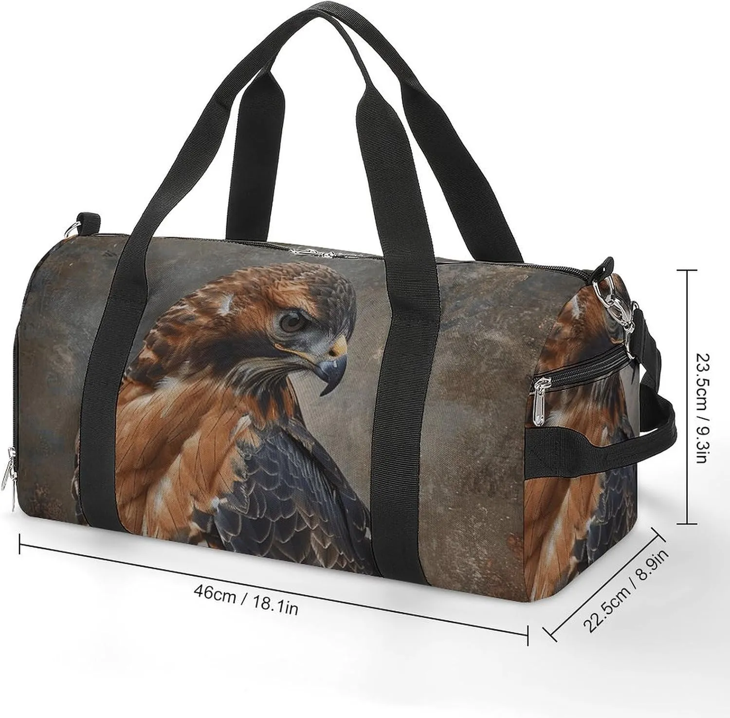 Gym Bags for Men Women Fur And Feathers Duffle Bag Travel Overnight Bag with Shoe Compartment Tote Bags