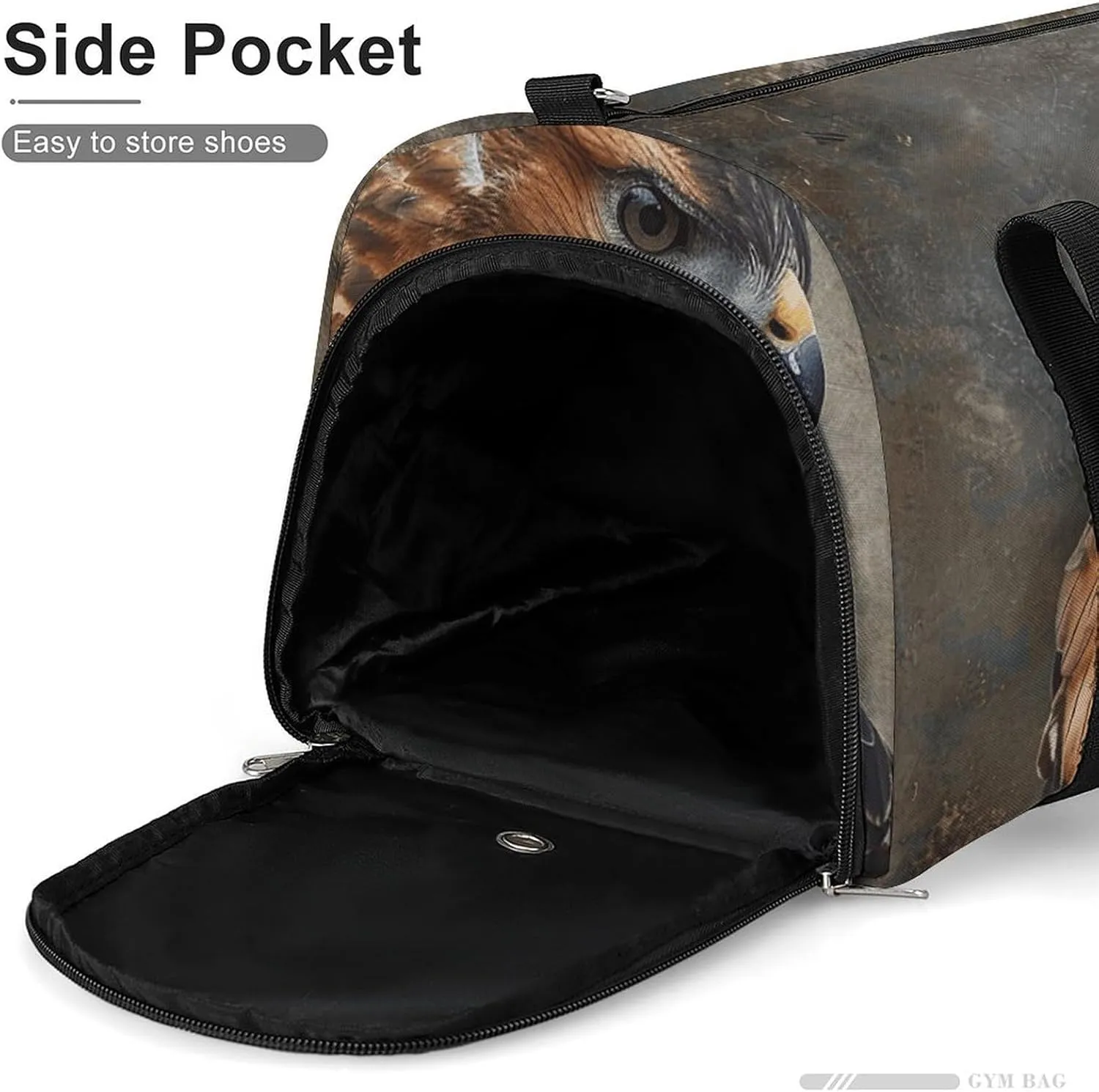 Gym Bags for Men Women Fur And Feathers Duffle Bag Travel Overnight Bag with Shoe Compartment Tote Bags